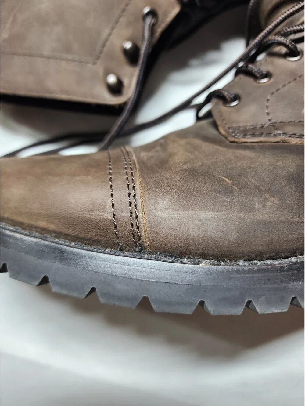Thursday Boot Co Captains Size 13.5 Men's Brown Leather Lace Up